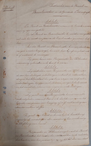 Afbeelding 2 – Voorkant Instructie voor de brandweer 1862. 1029.278