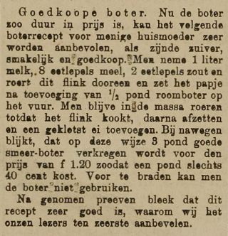 Boterrecept, De Harderwijker, 10-11-1917